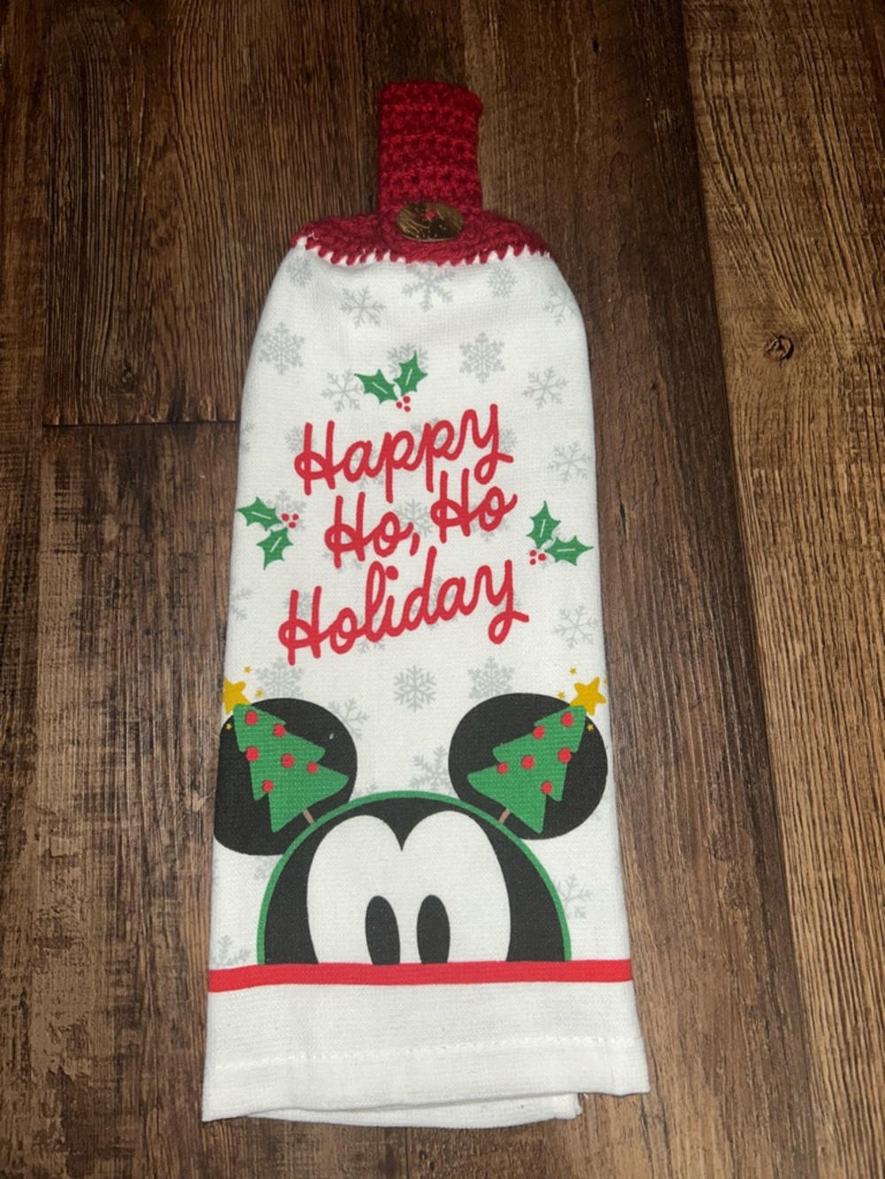 Mickey Mouse Christmas Hanging Towel
